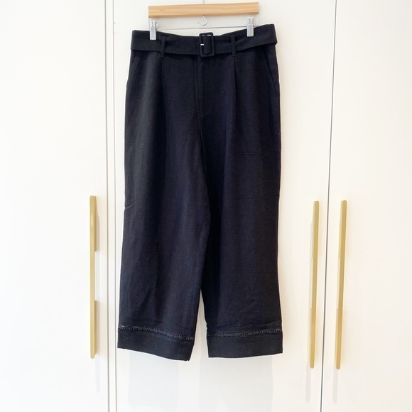 𝅺BNWOT Club Monaco Ayto belted pant in black - Picture 4 of 11